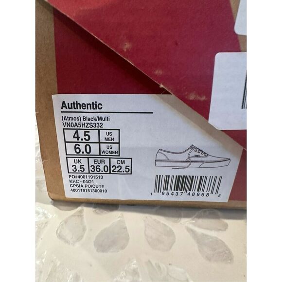 Vans x atmos Authentic "Emoji" Unisex Size 4.5 Men’s Women’s 6 – Rare Collab, Ne - Picture 14 of 14